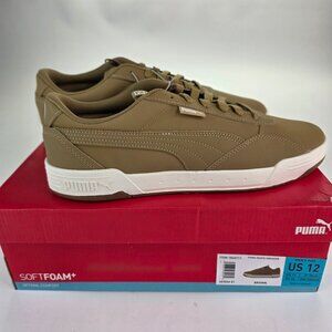 PUMA Men's Skate Sneaker SoftFoam Lace Up Shoes Brown Size 12